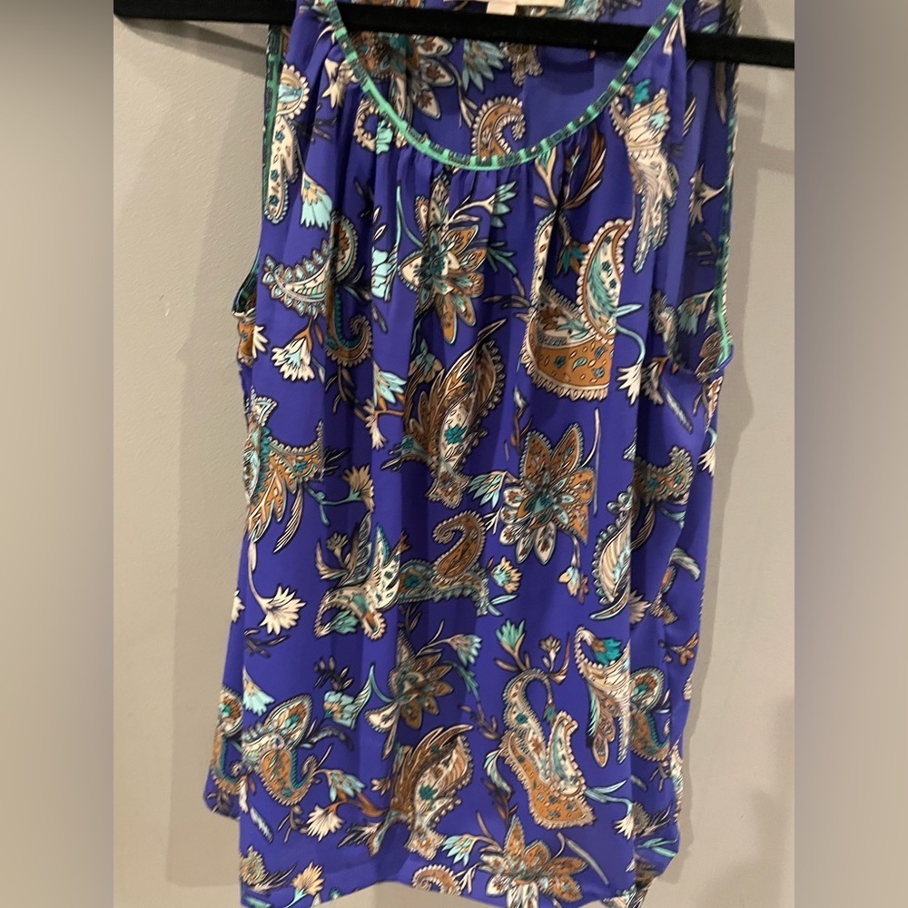 LOFT paisley sleeveless Halter top - M - Picture 3 of 4